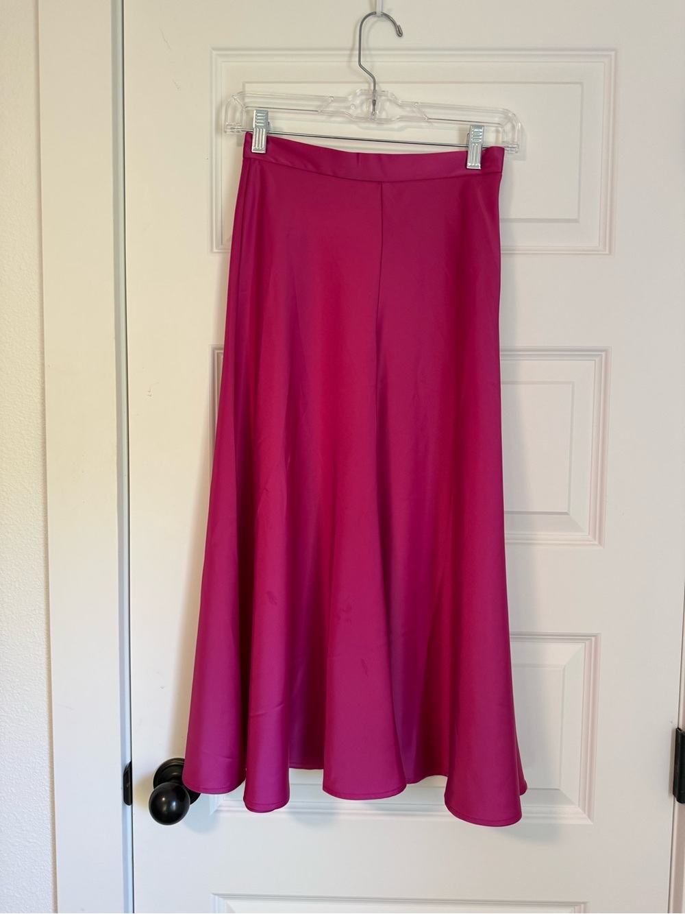 Banana Republic Magenta Midi A-Line Skirt